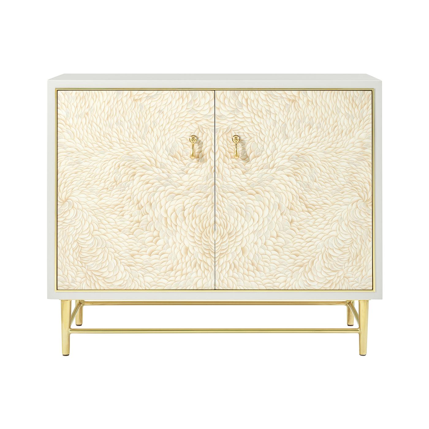 Contemporary Hollywood Regency Two Door Cabinet For Sale