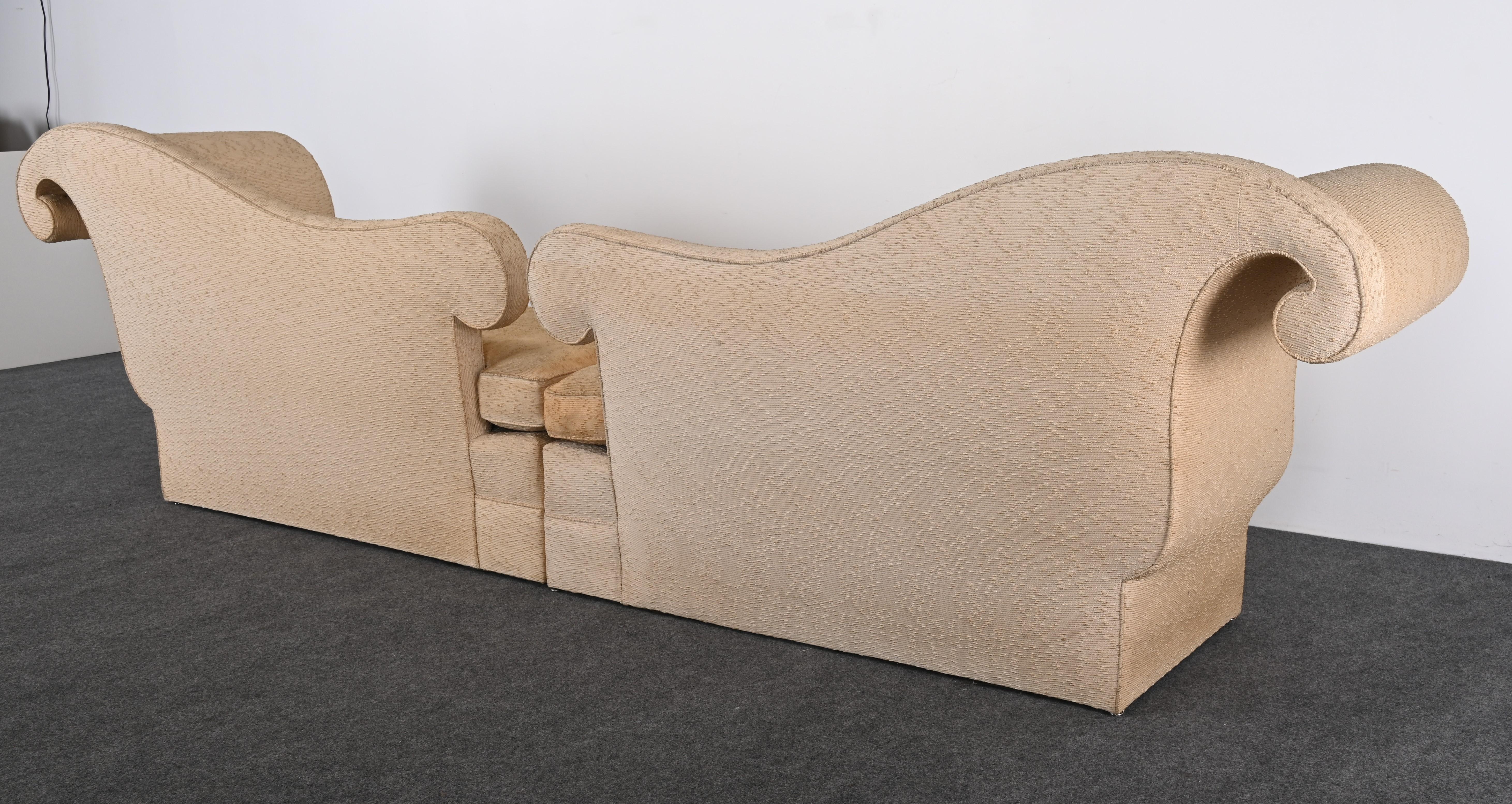 Hollywood Regency Two Piece Sofa, 1940s 5