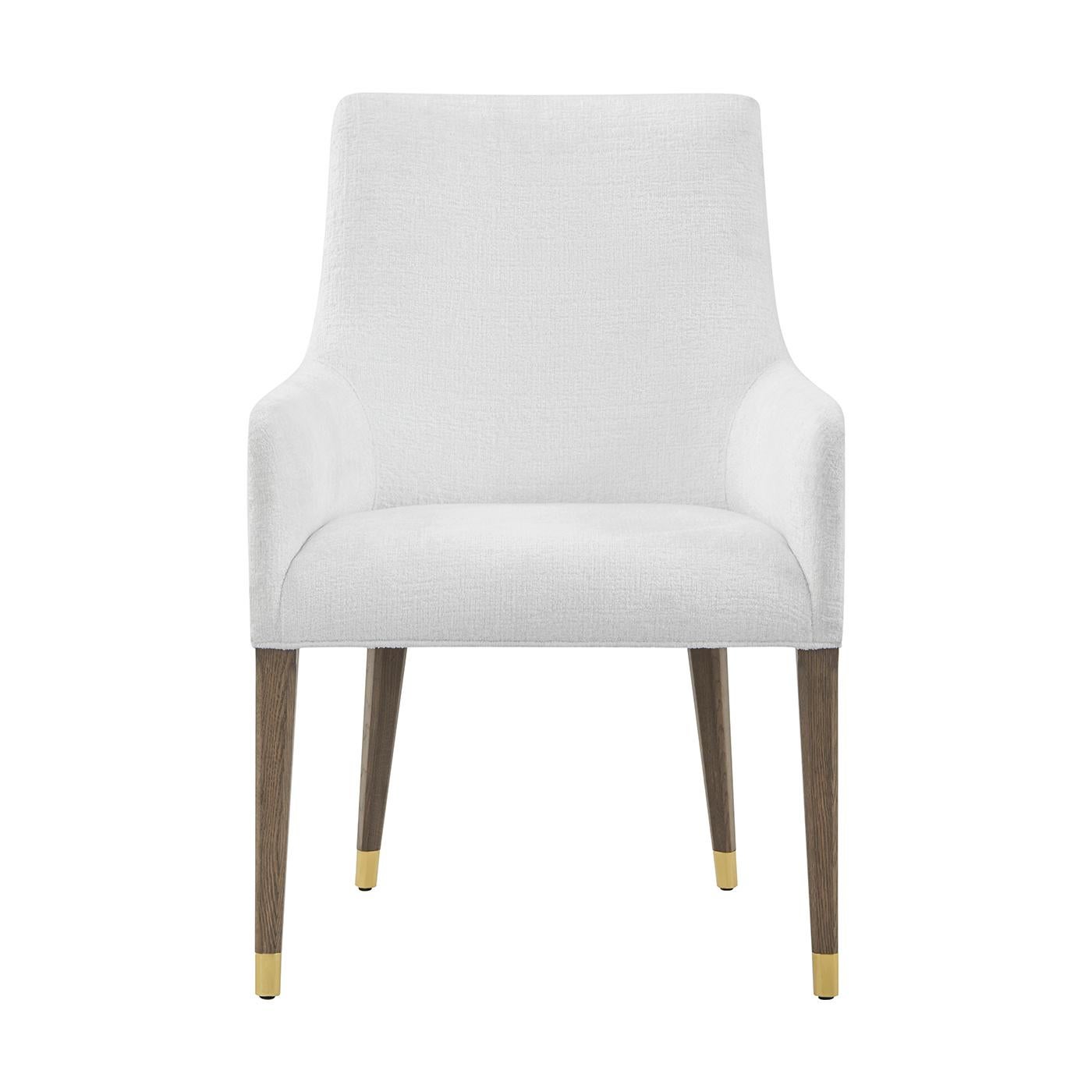 Ottone Poltrona imbottita Hollywood Regency (set di 2) in vendita