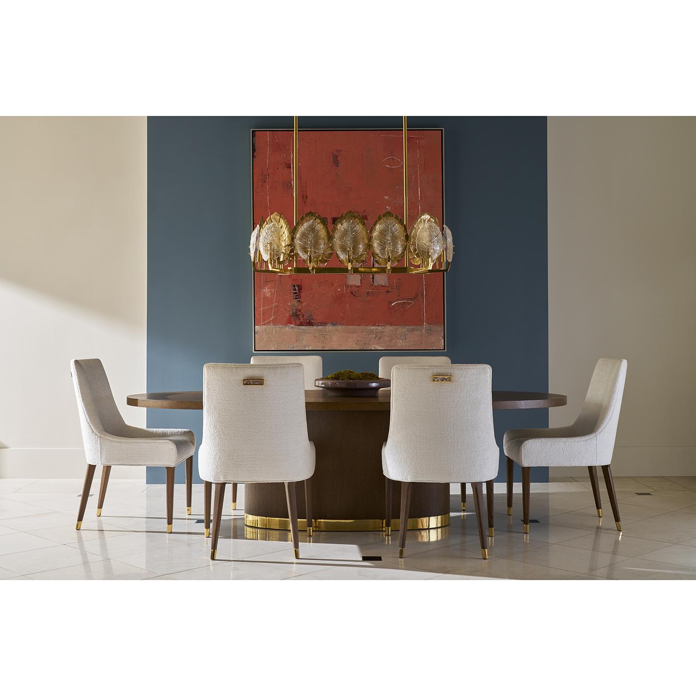 Vietnamita Sedie da pranzo imbottite Hollywood Regency (set di 2) in vendita