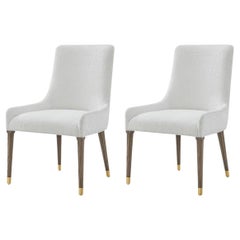 Sillas de comedor tapizadas Hollywood Regency (Juego de 2)