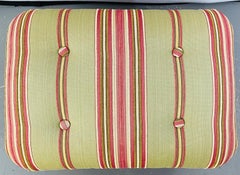 Hollywood Regency Upholstered Foot Stool or Ottoman