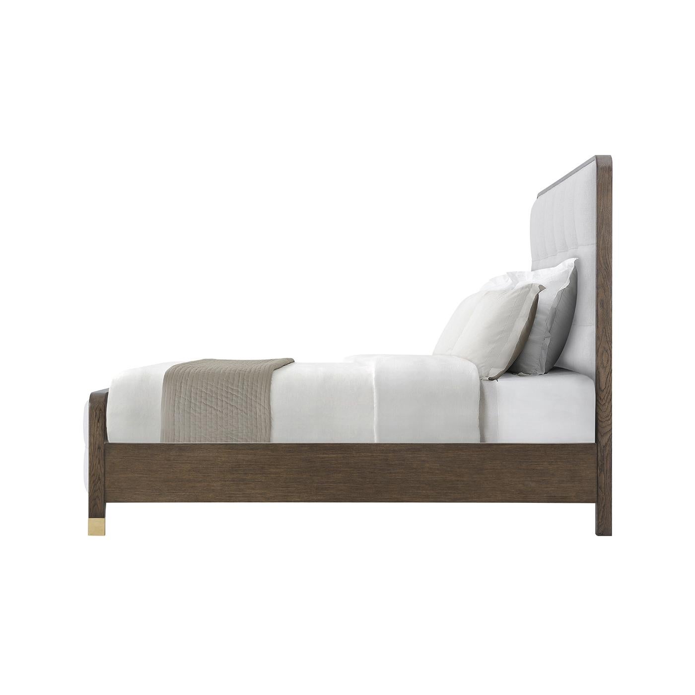 Hollywood Regency Upholstered King Bed For Sale 3