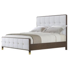 Lit King Upholstered Hollywood Regency