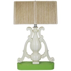 Hollywood Regency Vase Shaped Table Lamp in Lacquered Wood