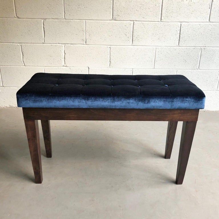 Hollywood Regency Velvet Tufted Piano Storage Bench at 1stDibs velvet