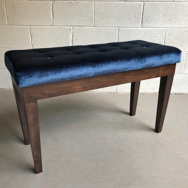 Hollywood Regency Velvet Tufted Piano Storage Bench at 1stDibs velvet