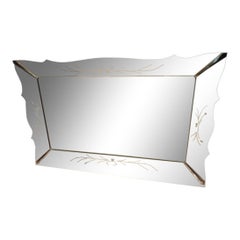 Hollywood Regency Venetian Etched Mirror