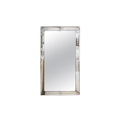 Hollywood Regency Venetian Mirror with Etched Borders