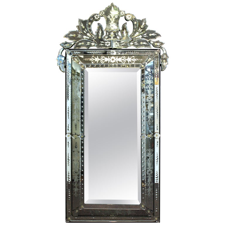 Hollywood Regency Wall Mirror at 1stDibs