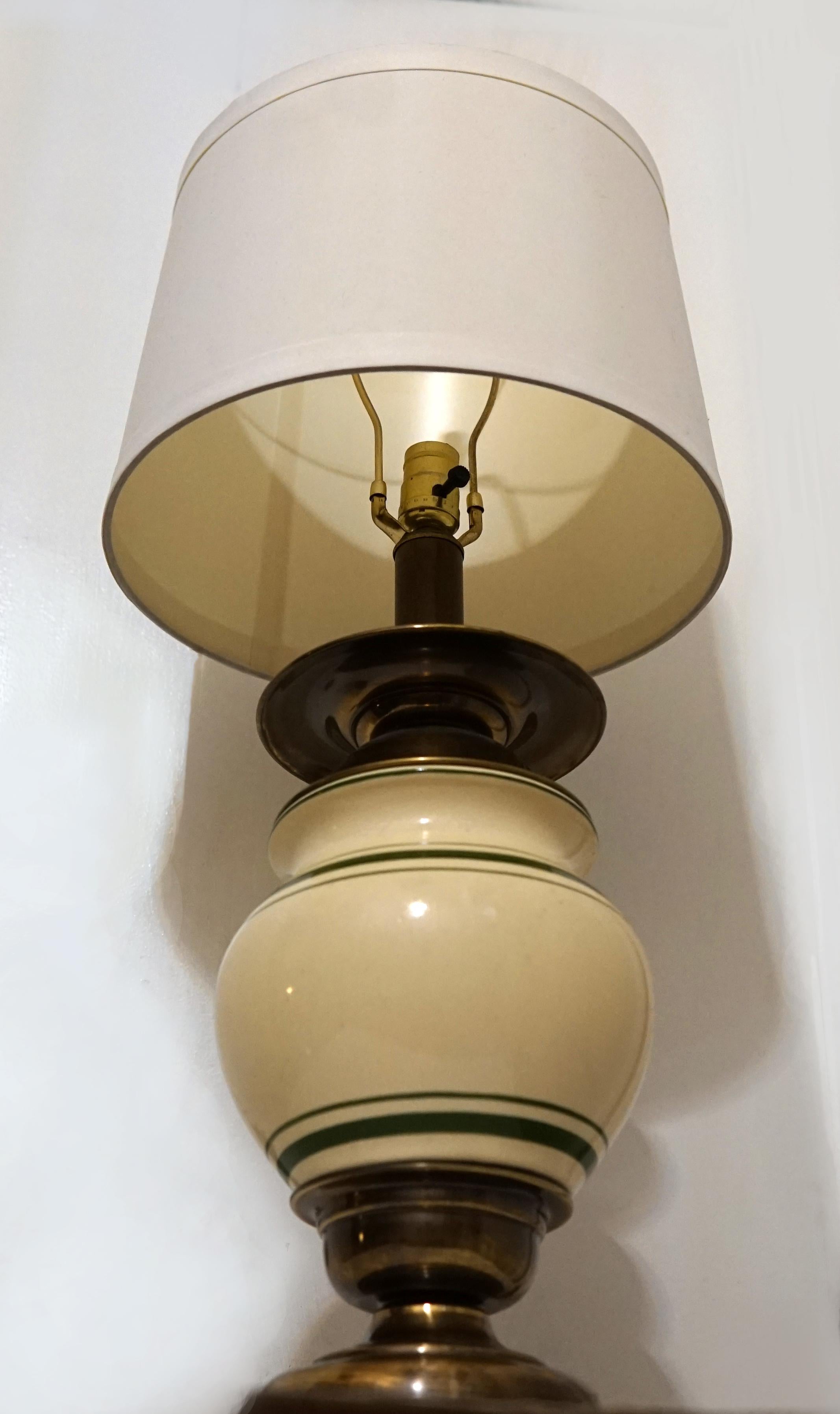 Americano Lampada da tavolo in ceramica vintage Hollywood Regency in vendita