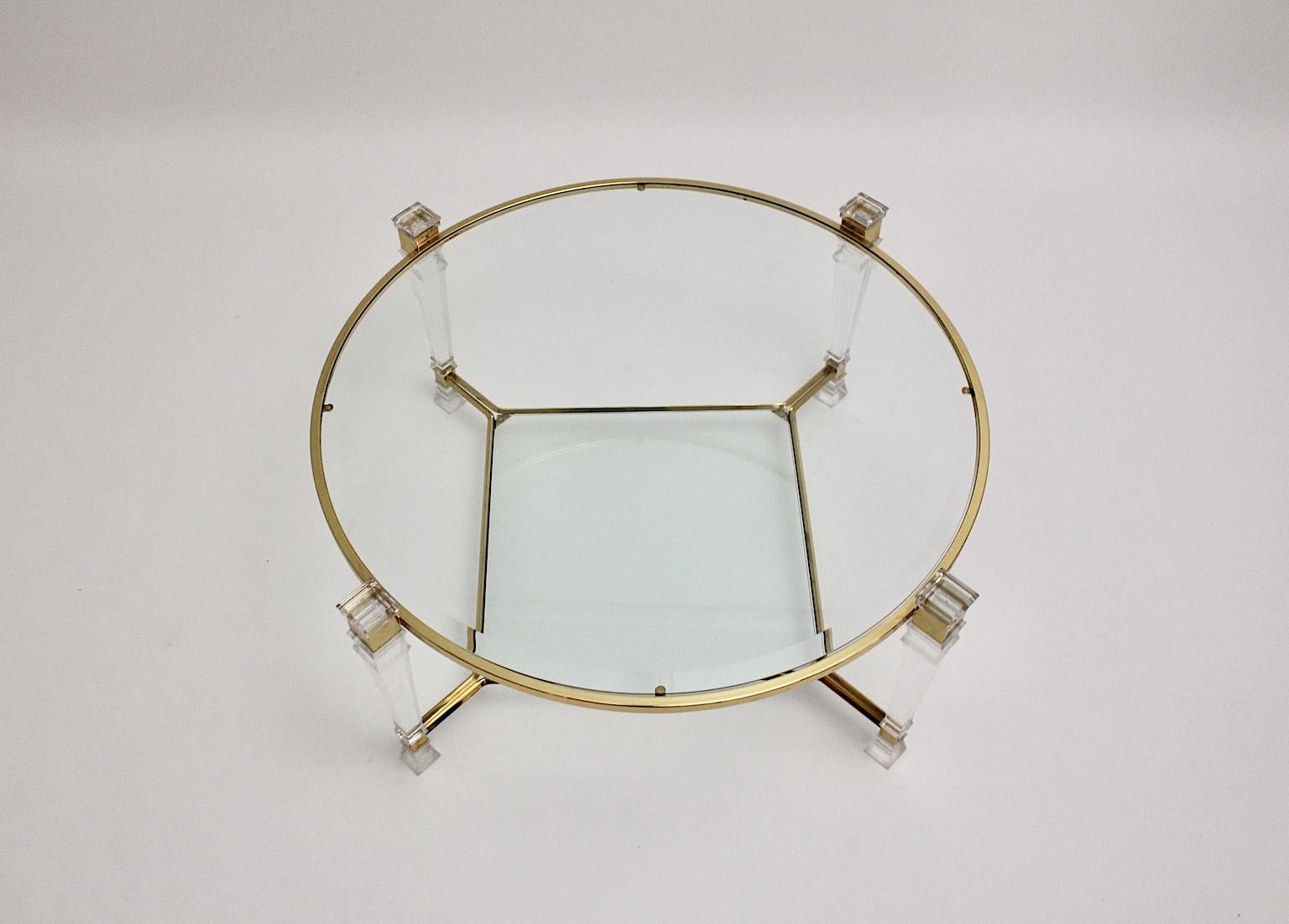 vintage gold coffee table