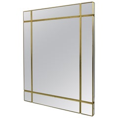 Hollywood Regency Vintage Gold Plated Mirror, Belgium, 1970s