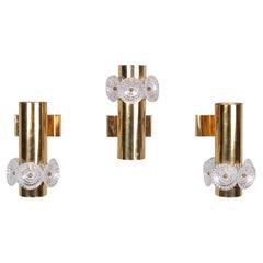 Hollywood Regency Wall lights set of 3 1960s.