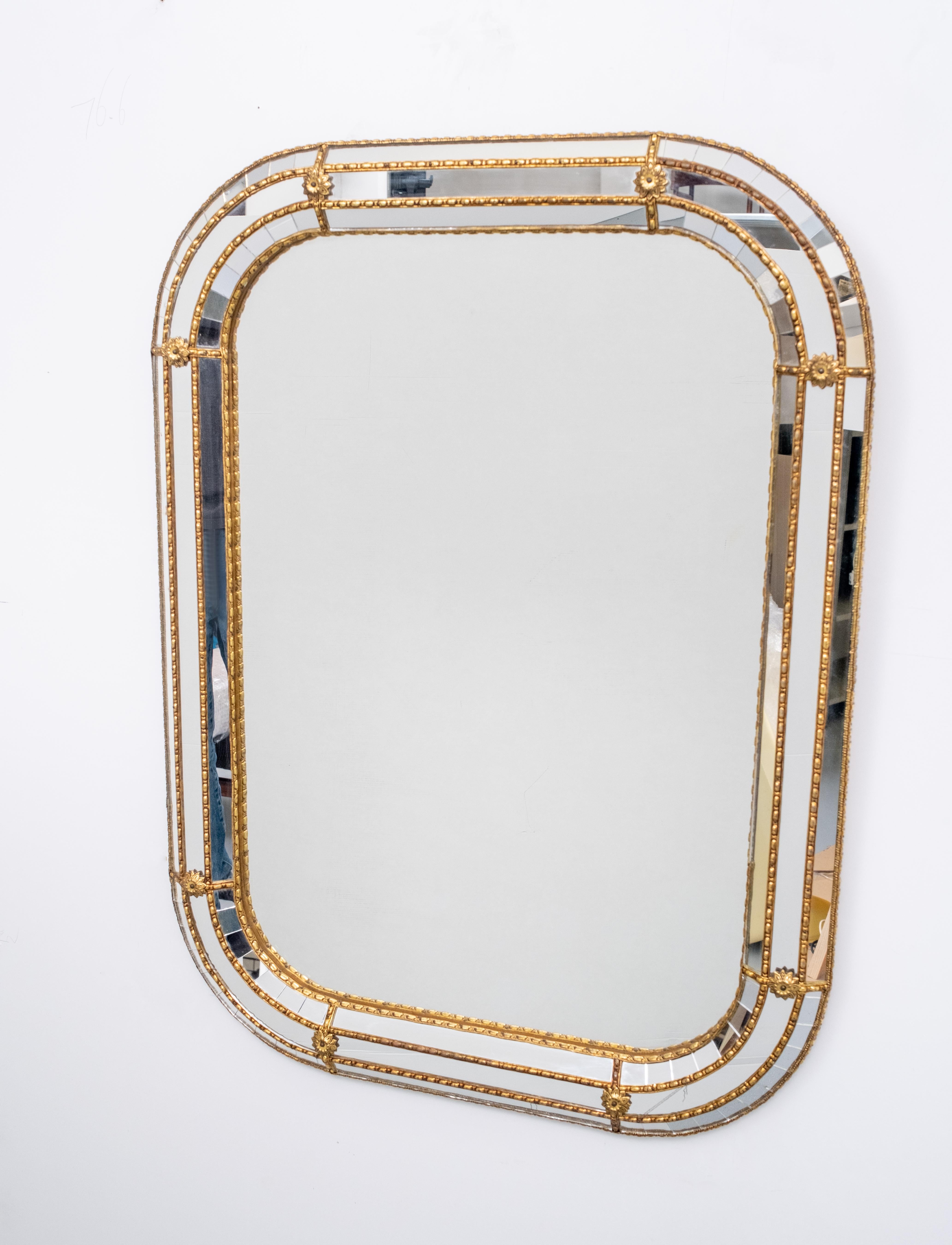 Late 20th Century Hollywood Regency Wall Mirror, 1970s