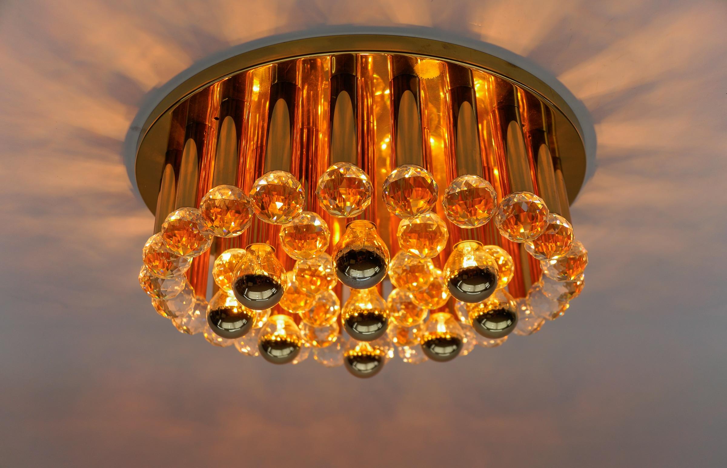 Hollywood Regency Wall or Ceiling Lamps from Ernst Palme, Germany, 1960s In Good Condition For Sale In Nürnberg, Bayern