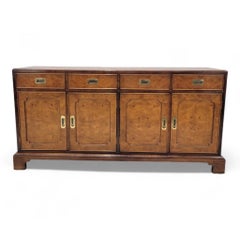 Hollywood Regency Walnut Burl Sideboard by Ray Sabota for Century Furniture