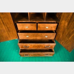 Hollywood Regency Walnut Burl Tallboy Chest by Ray Sabota for Century Furniture