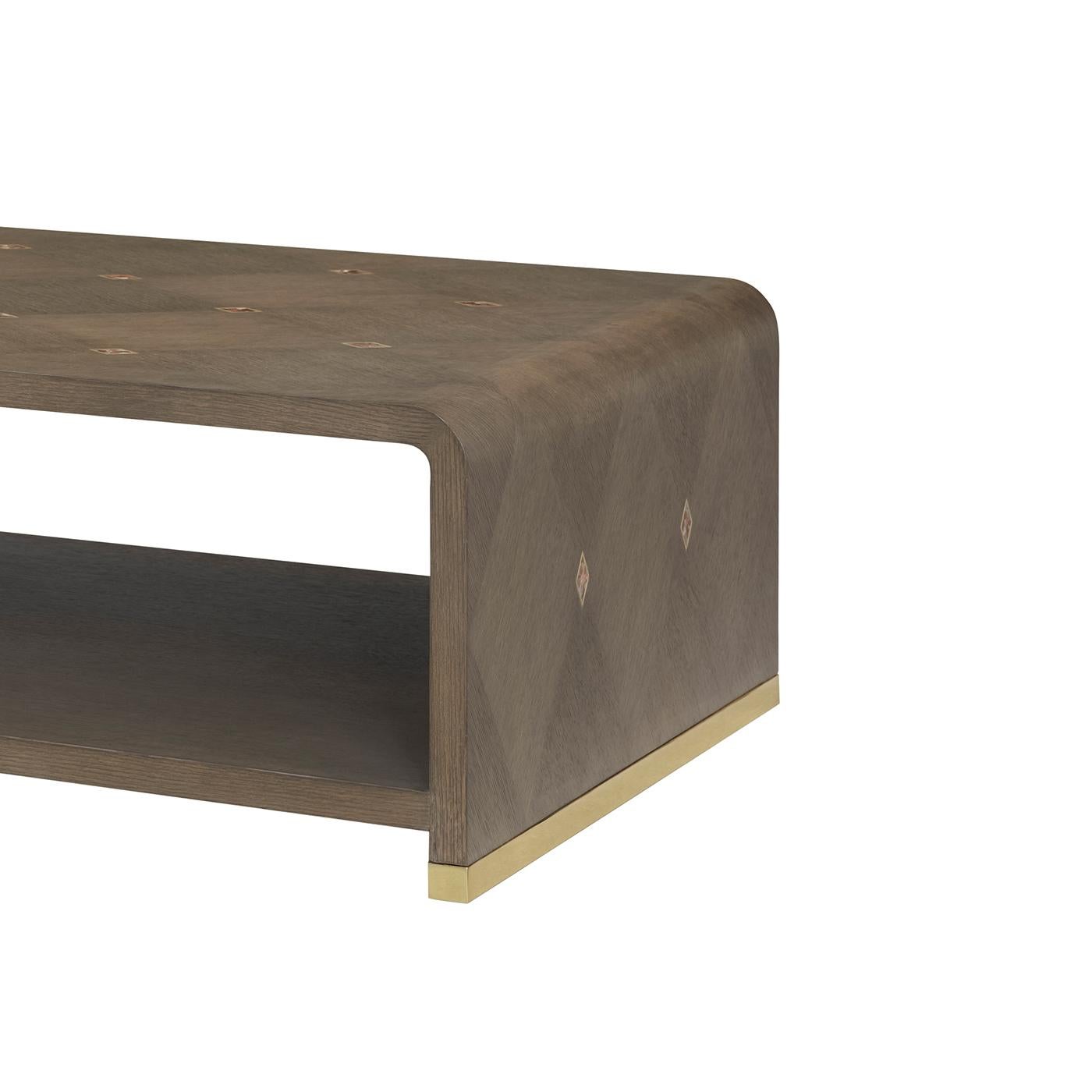 Table basse Hollywood Regency, finition foncée Neuf - En vente à Westwood, NJ