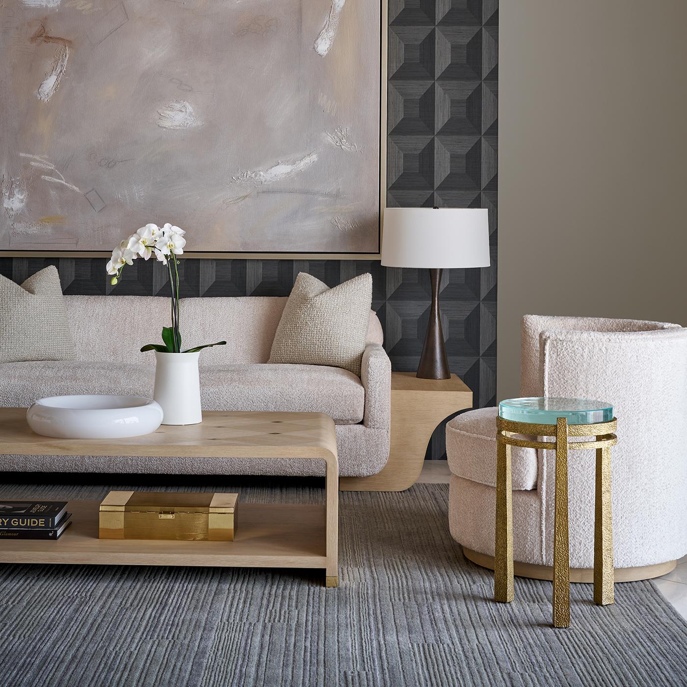 Contemporary Hollywood Regency Waterfall Coffee Table For Sale