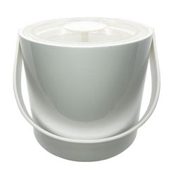 Hollywood Regency White Acrylic Ice Bucket Champagne Chiller by Georges Briard