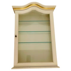 Hollywood Regency White Gild Wall Vitrine