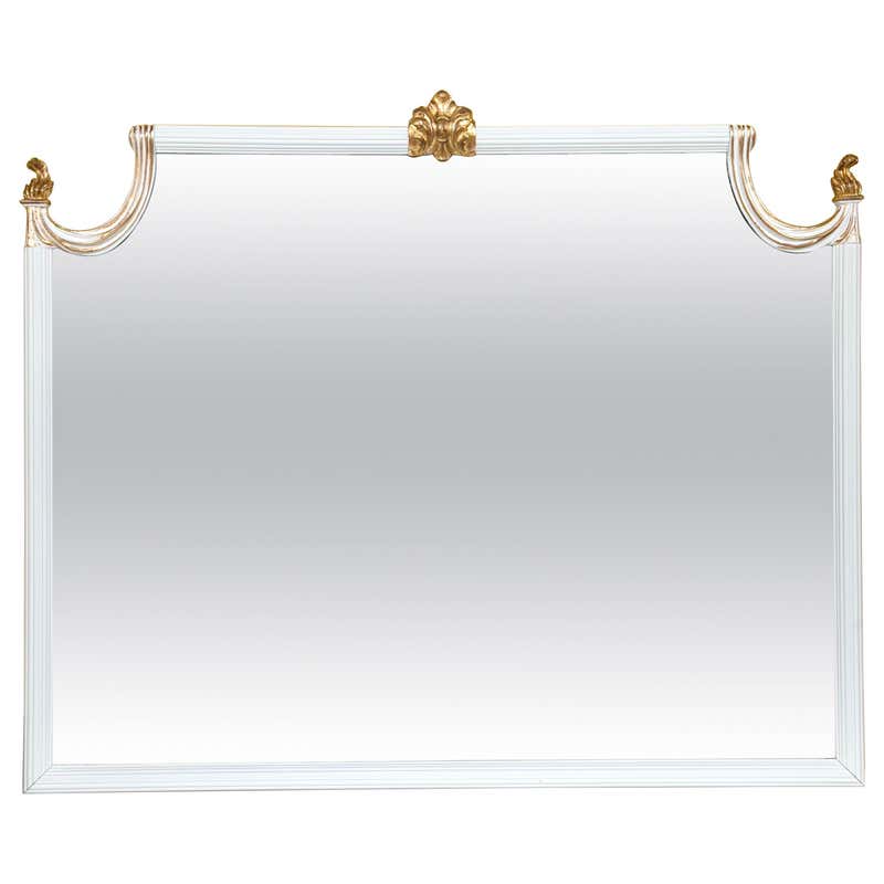 Vintage Ruffle Scalloped White Lacquered Wall Mirror at 1stDibs | white ...