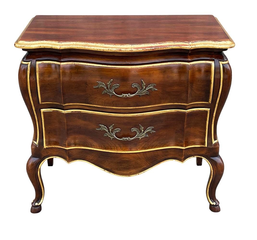 Hollywood Regency Widdicomb Chest of Drawers or Commode with Gold Gilding In Good Condition For Sale In Philadelphia, PA