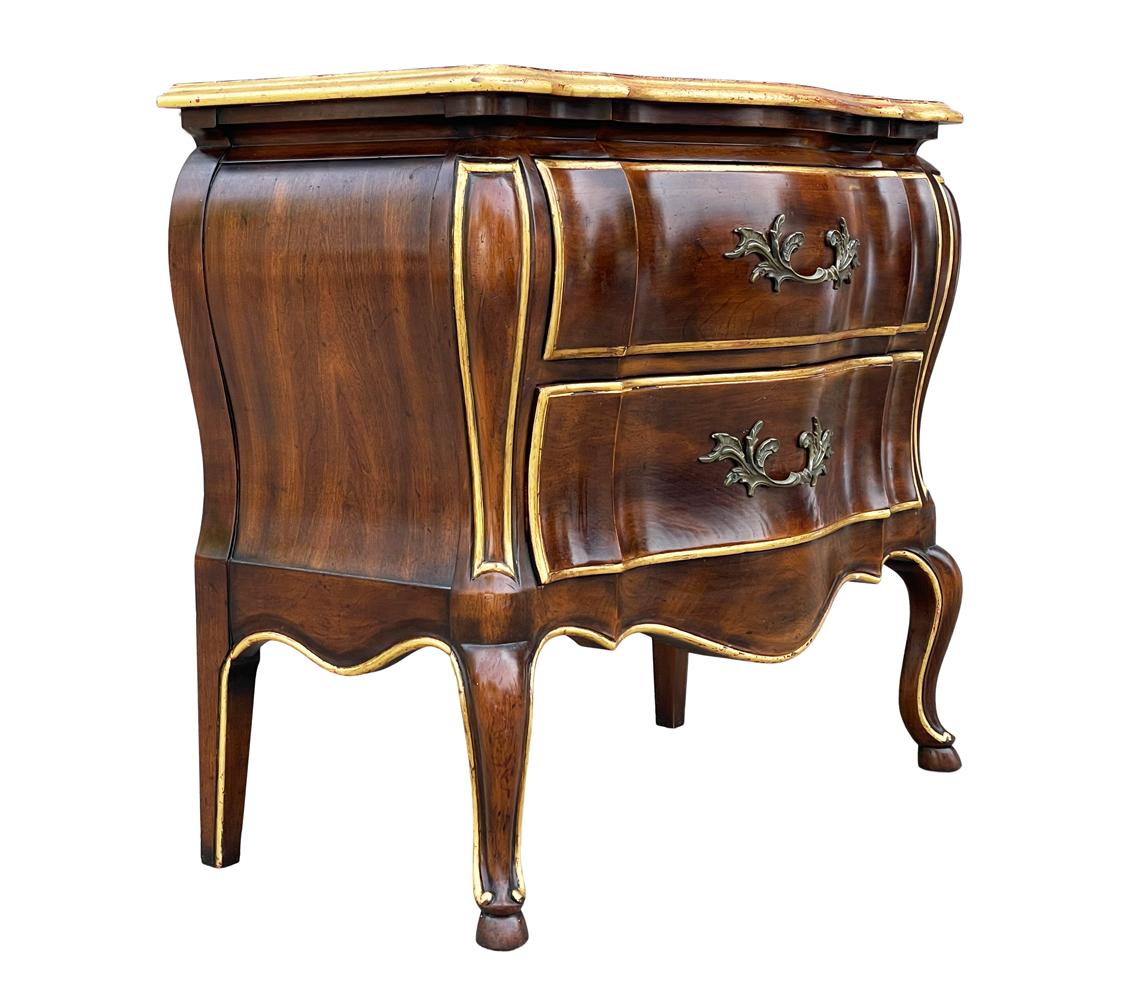 Wood Hollywood Regency Widdicomb Chest of Drawers or Commode with Gold Gilding For Sale