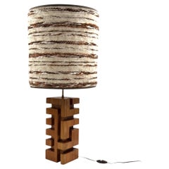 Hollywood Regency-style wooden table lamp base, France, 1970s