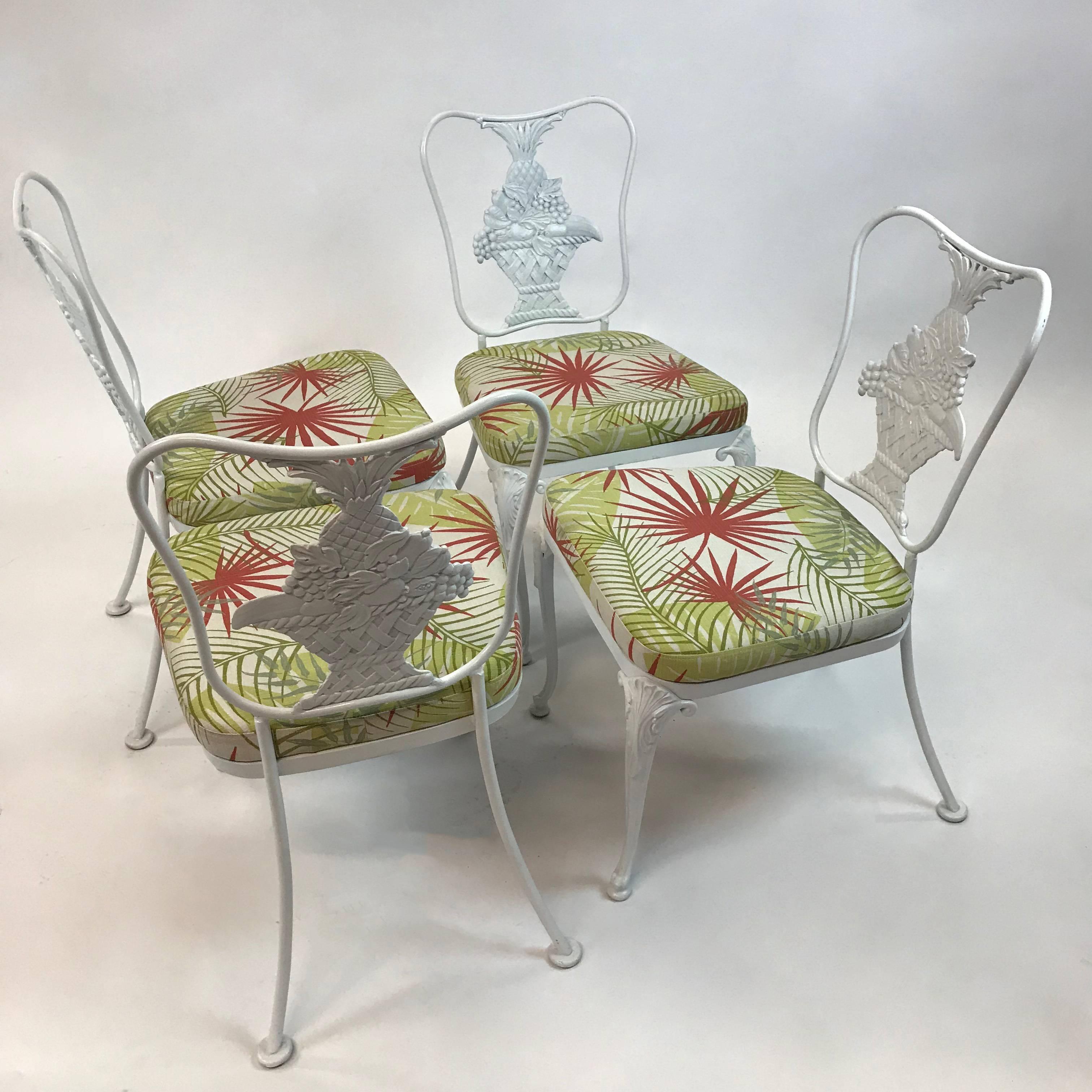 hollywood regency iron chairs