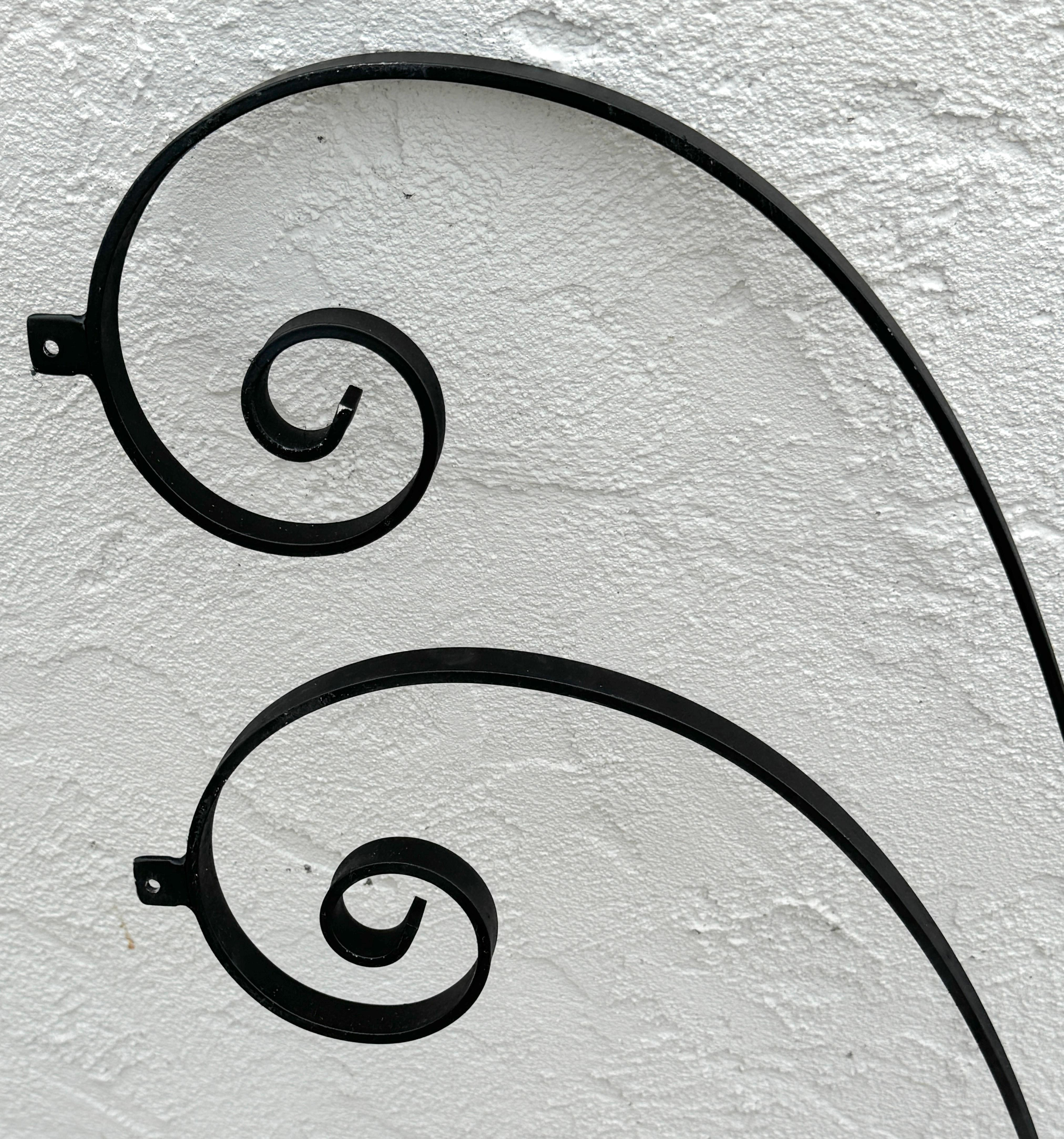 Hollywood Regency Wrought Iron Lady Golfer Exterior/Interior Wall Sculpture For Sale 7
