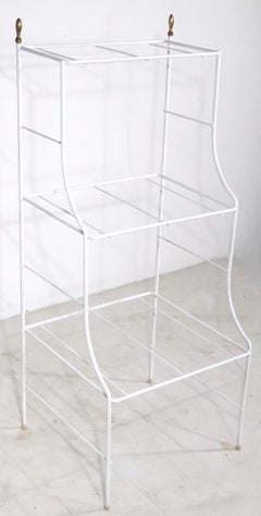 Hollywood Regency Wrought Iron  Three Tier Shelf c. 1950's