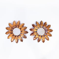 Hollywood Regency. Specchi da parete in ferro battuto di Ferro Art, Spagna, anni '50