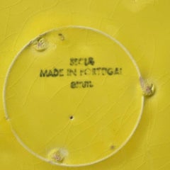 Hollywood Regency Yellow Cabbage Ware Serving Platter or Plate by Secla Portugal