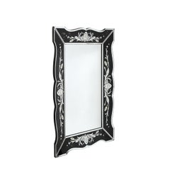 Hollywood Shadow Box Mirror in Reverse Etched & Beveled Eglomise Detailing