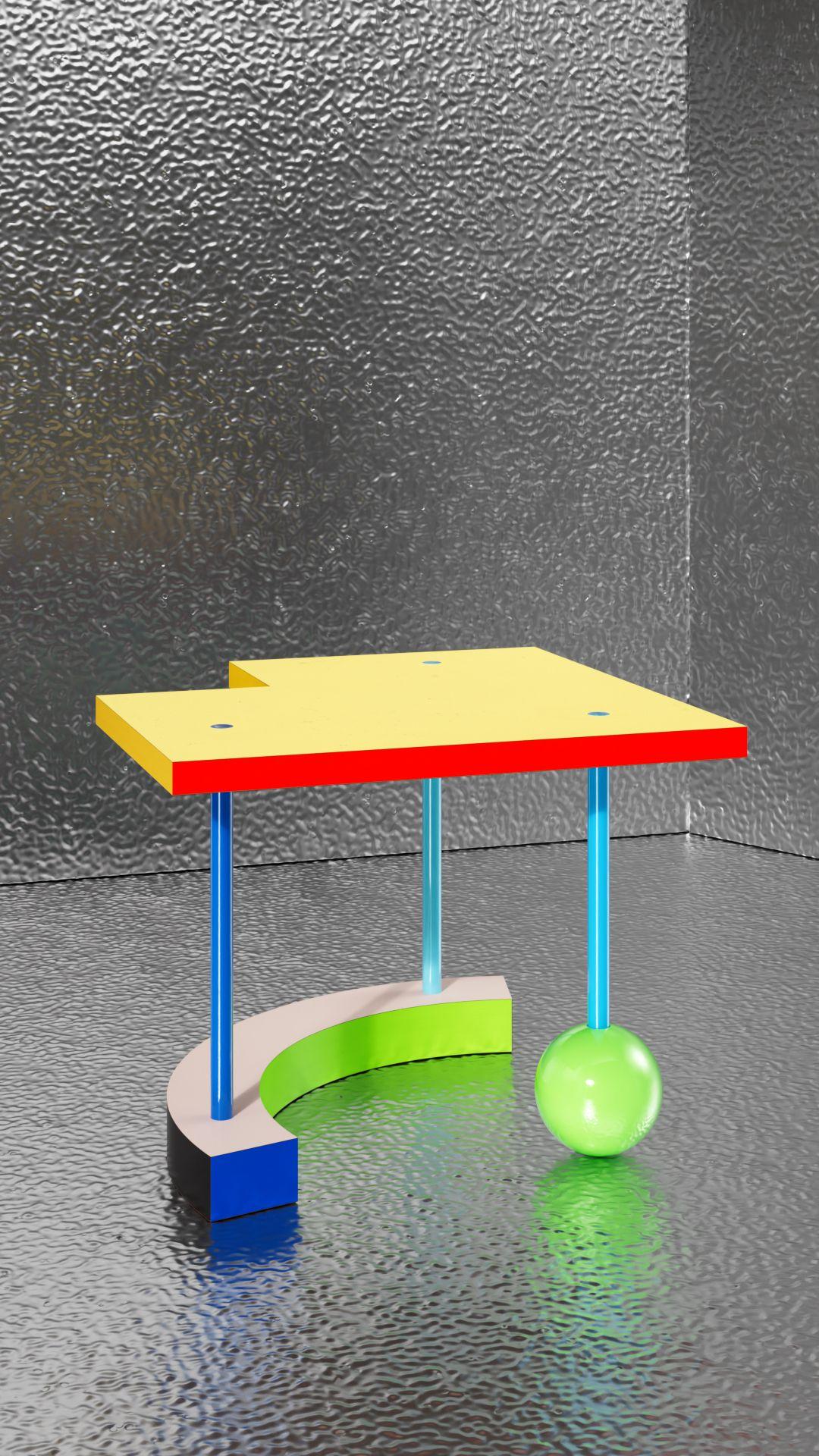 Métal Table d'appoint Hollywood par Memphis, Peter Shire en vente