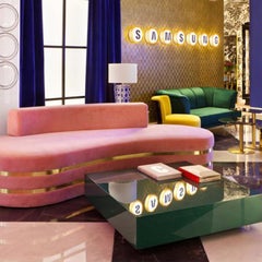 21st Century Art Deco High Gloss Square Memorial Coffee Table Handcrafted Custom
