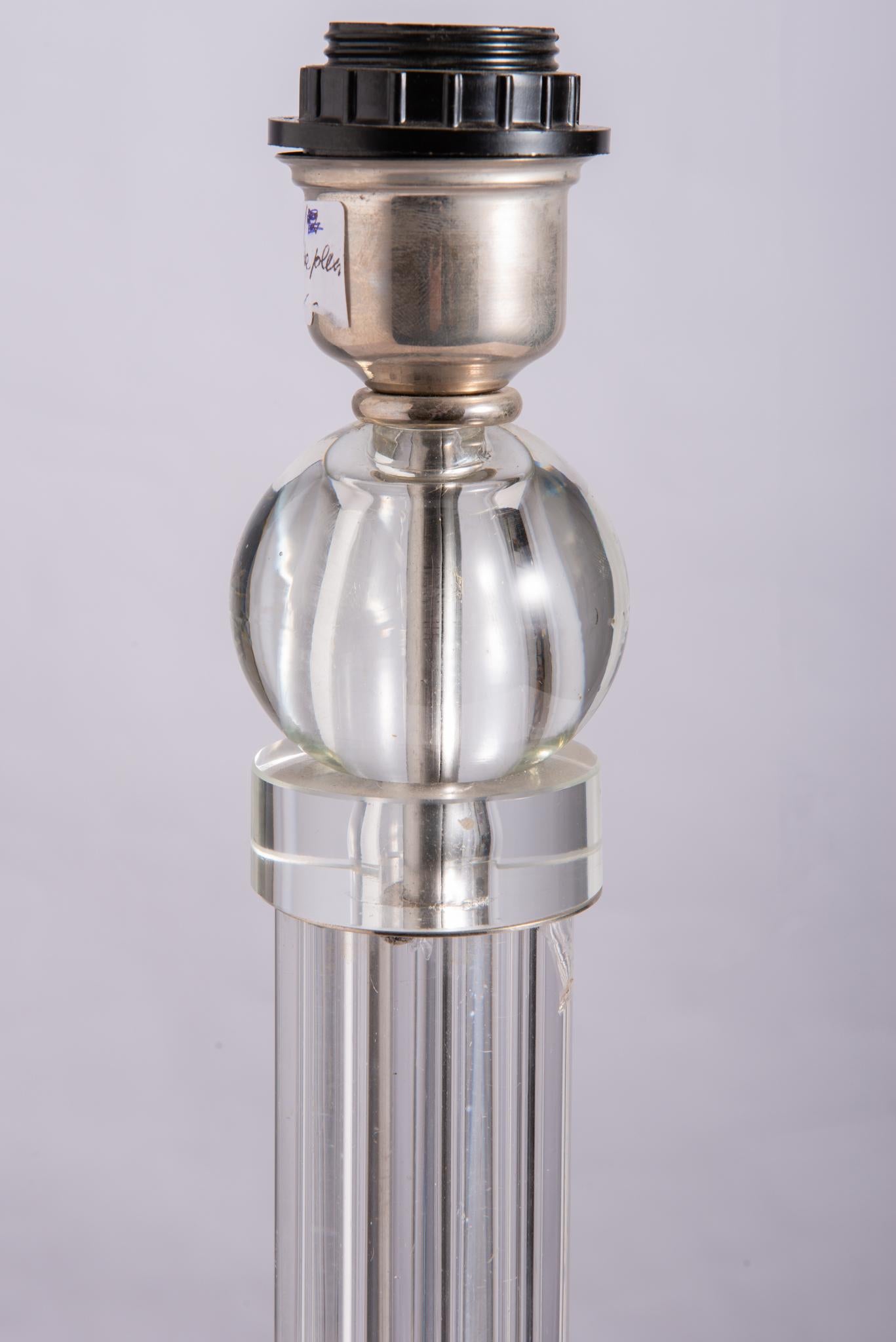 Art Deco Hollywood Perspex Table Lamp For Sale