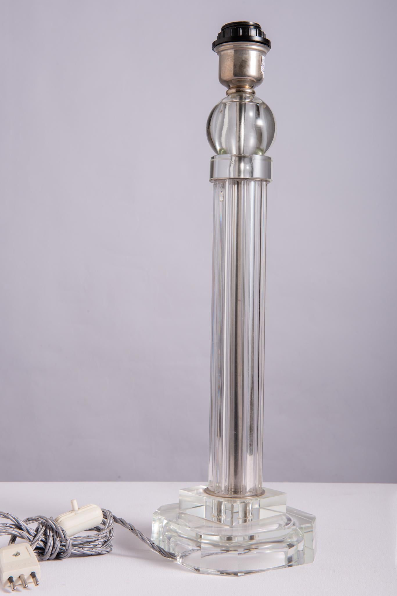 Mid-20th Century Hollywood Perspex Table Lamp For Sale