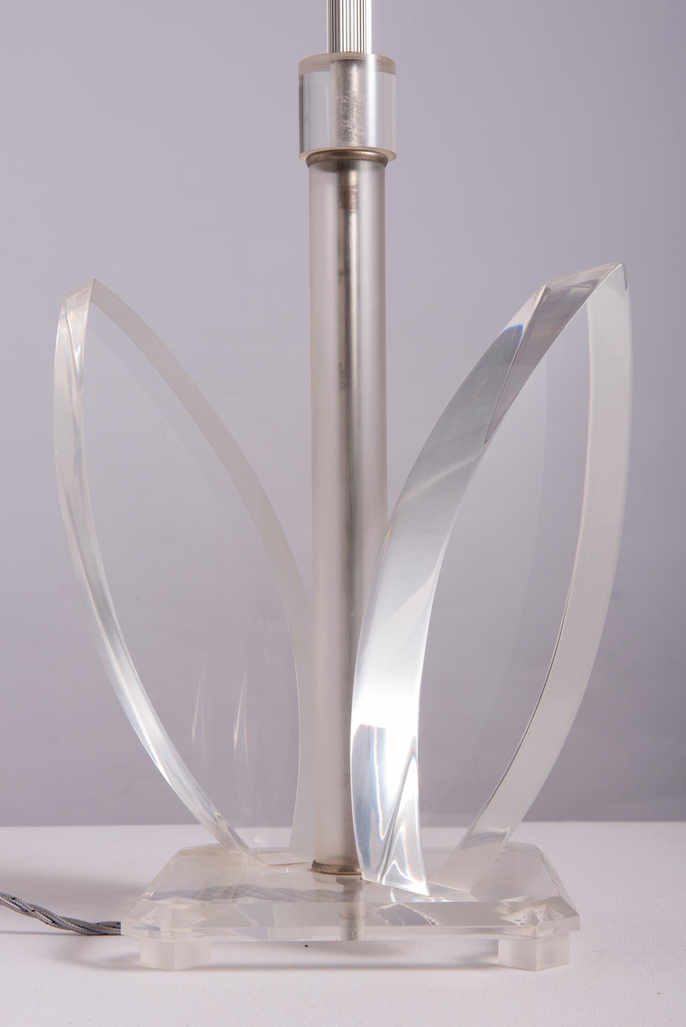 American Hollywood Perspex or Plexi Table Lamps For Sale