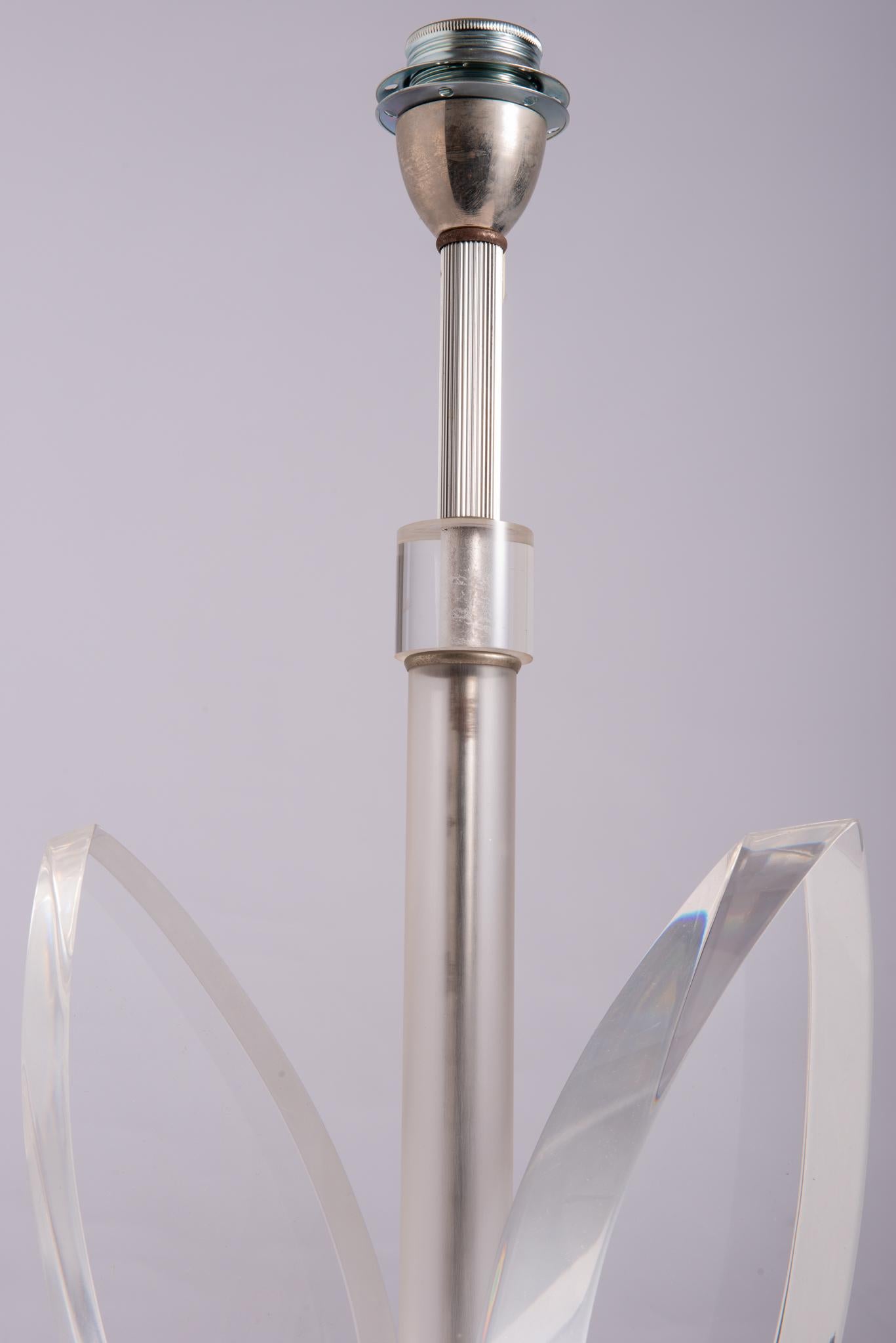 Machine-Made Hollywood Perspex or Plexi Table Lamps For Sale