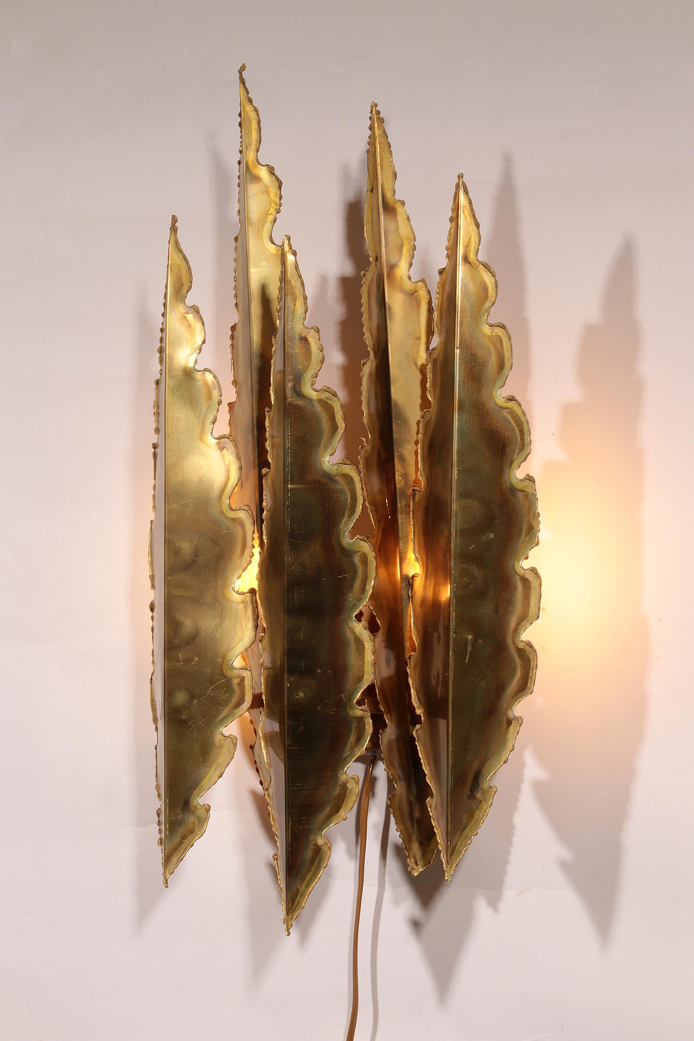 I Holm-Sörensen Brutalist Copper Wall Lamp Large model Denmark Bon état - En vente à Oirlo, LI