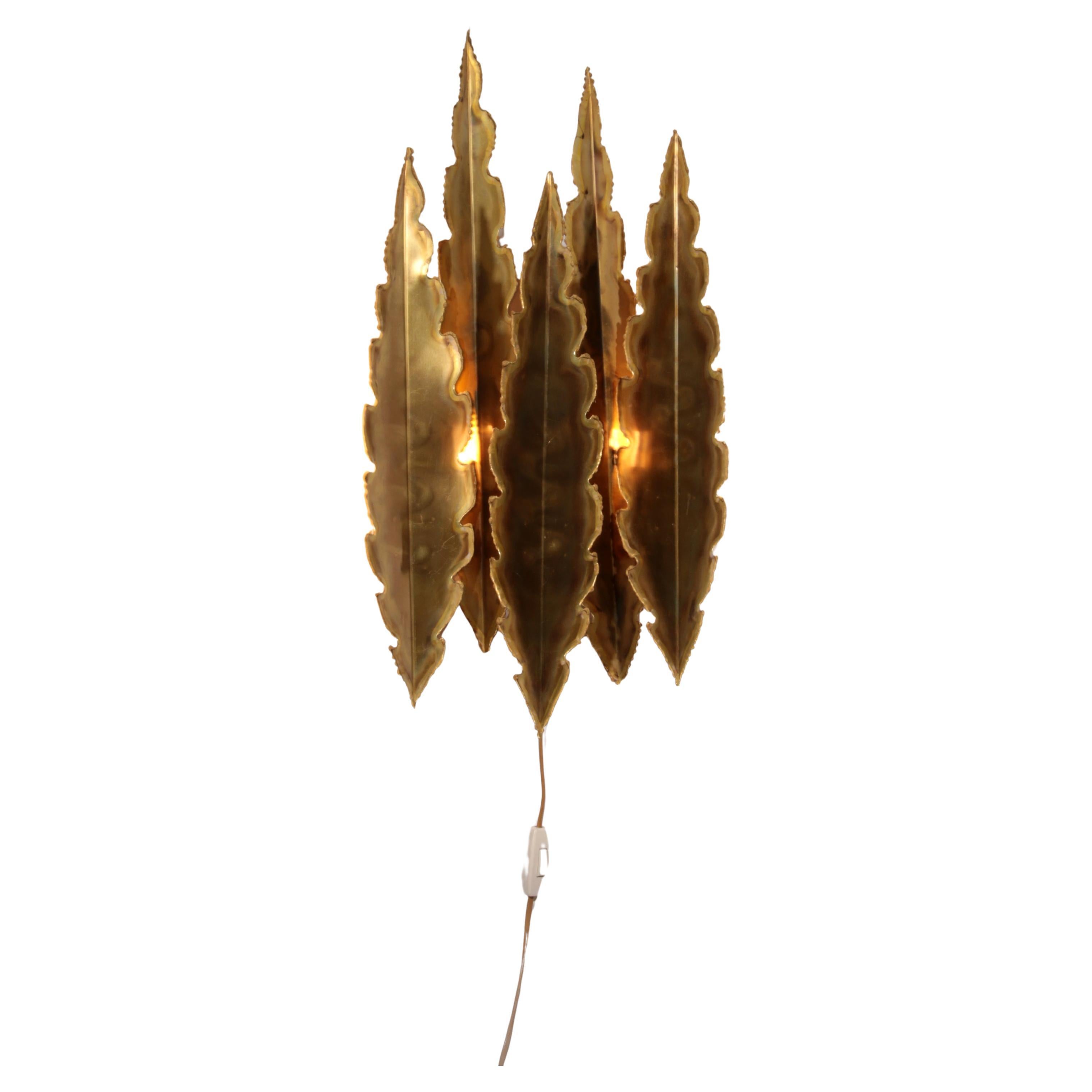 Holm-Sörensen Brutalistische Kupfer Wandlampe Großes Modell Dänemark