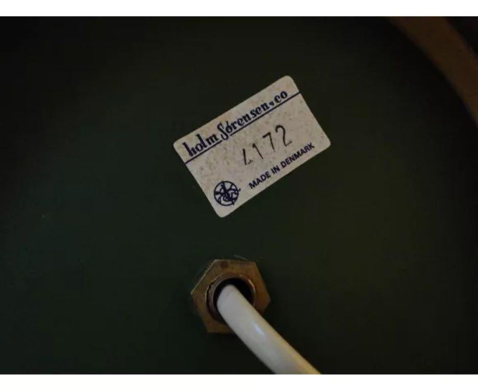 Milieu du XXe siècle Grande lampe de table en liège et laiton, Holm Sørensen, Danemark en vente