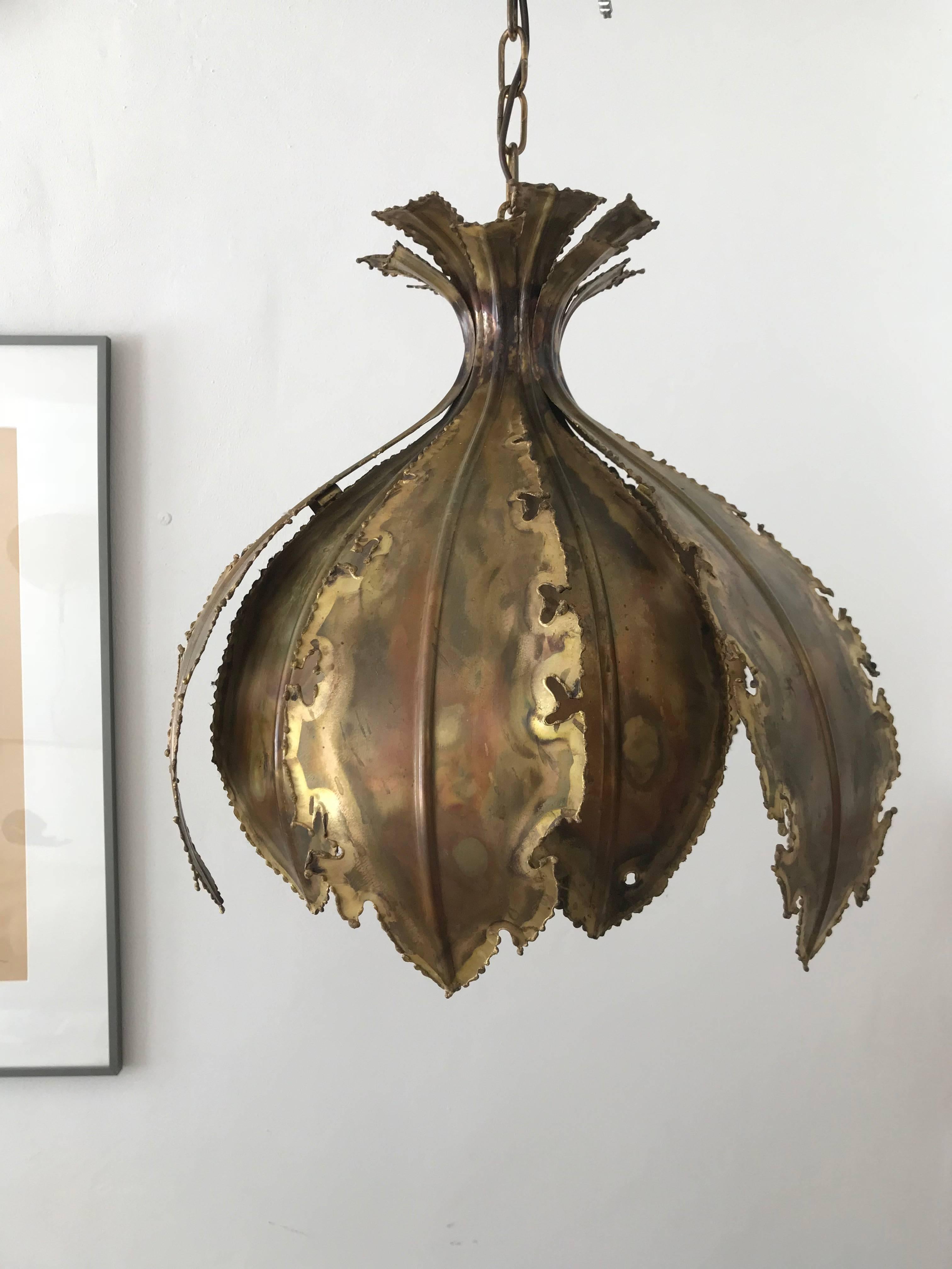 Brutalist Holm & Sørensen Onion Lamp from Denmark, 1970s For Sale