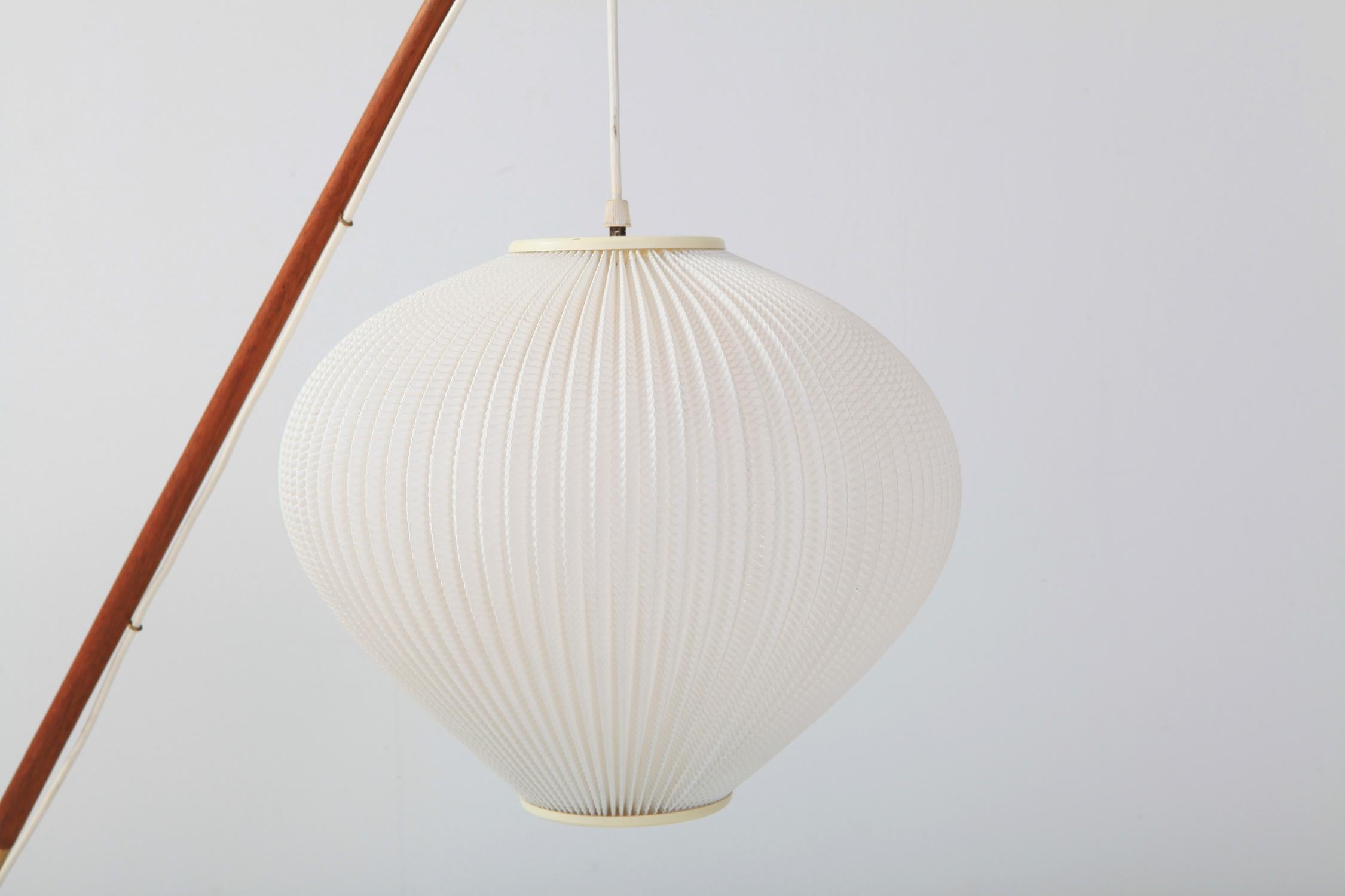 Mid-Century Modern Holm Sørensen Teak and Brass Floor Lamp