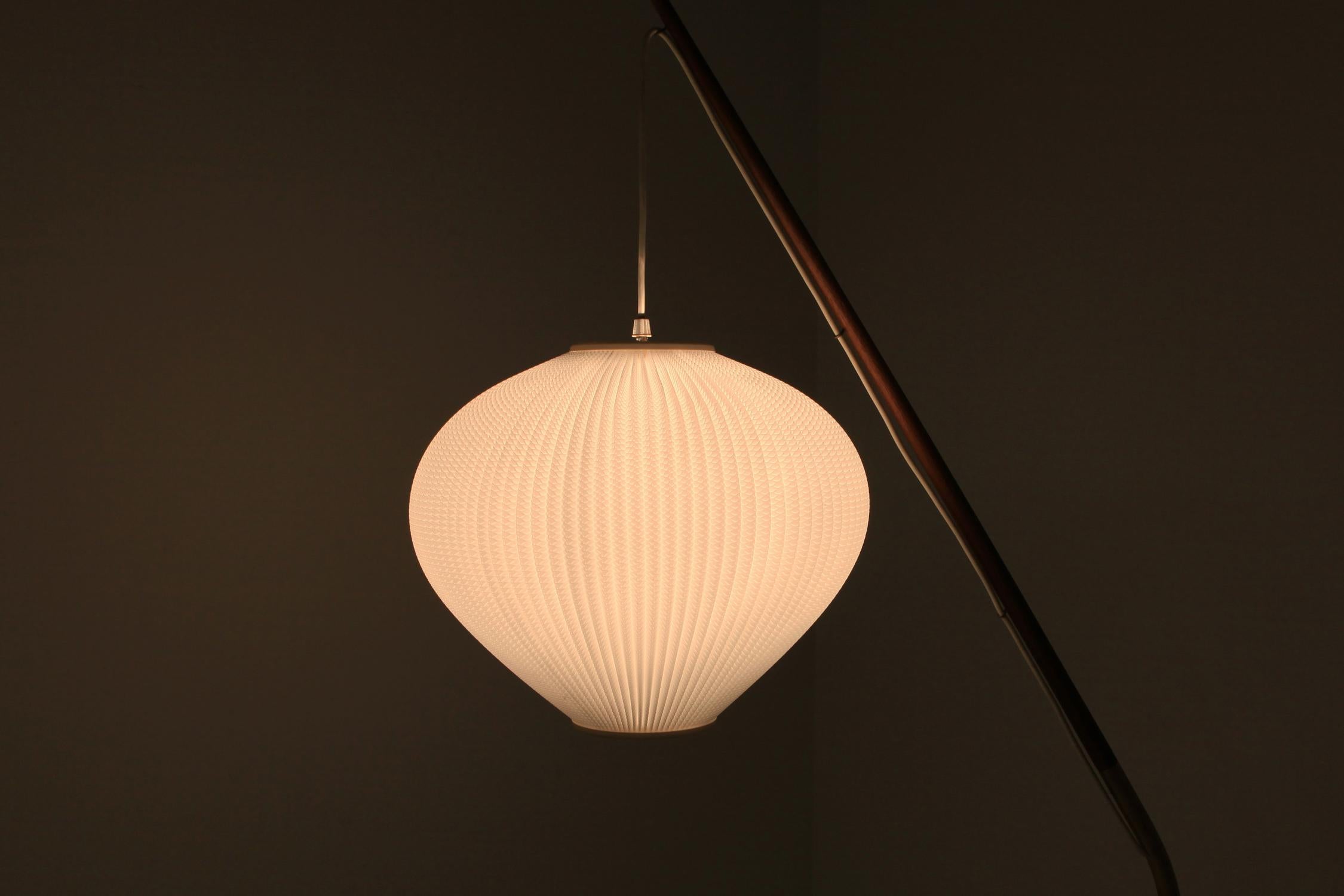 Mid-20th Century Holm Sørensen Teak and Brass Floor Lamp