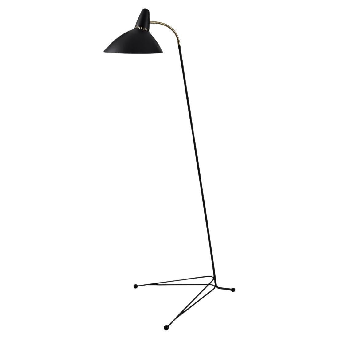 Holm-sørensen White 'Lightsome' Floor Lamp in Brass & Steel for Warm Nordic 2