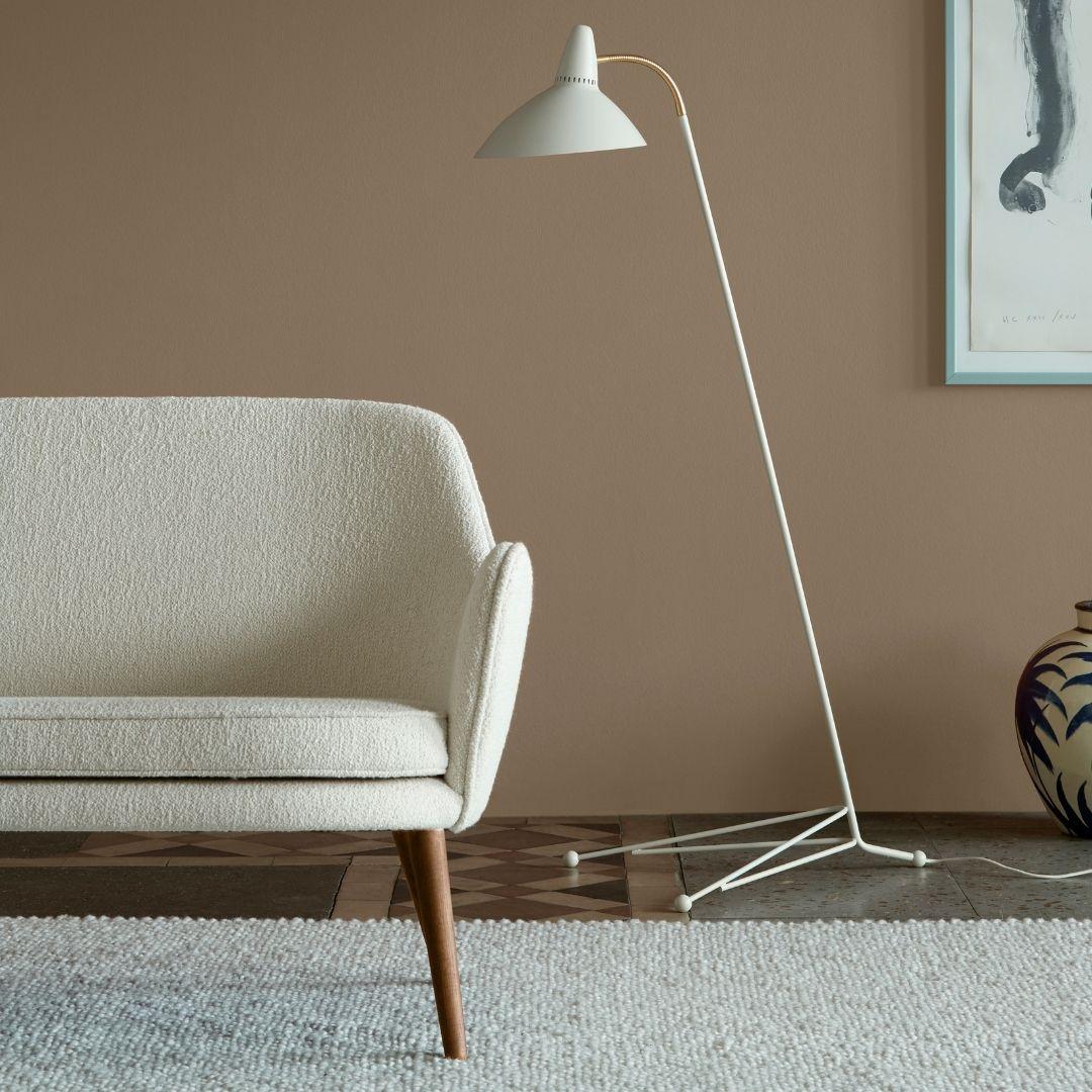 Holm-Sørensen black 'Lightsome' floor lamp in brass & steel for Warm Nordic.

Founded in 2018, Warm Nordic combines Minimalist Scandinavian design principles with a focus on creating warm and inviting living spaces. With design history, quality,